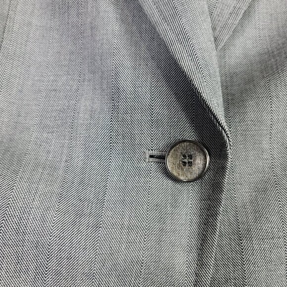 Tahari ASL Gray Zig-Zag Women's Hammered Button Suit Blazer | Size 6P - Picture 5 of 8